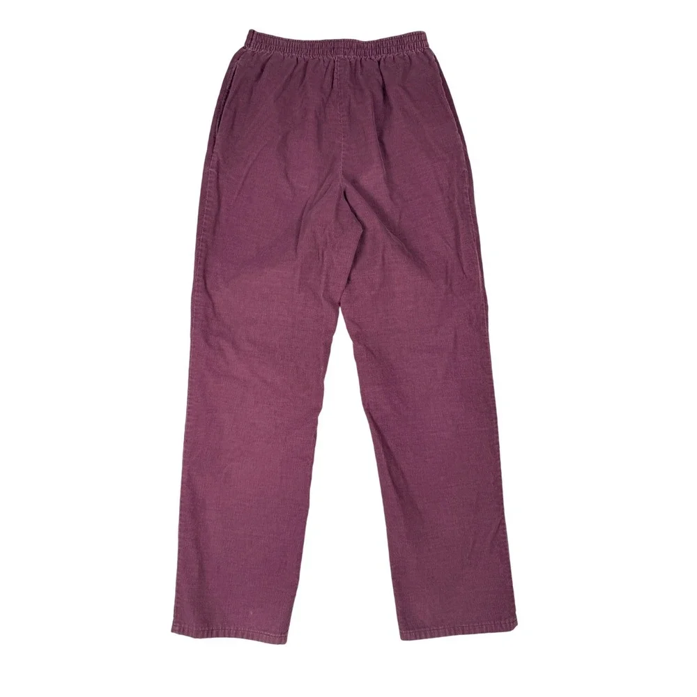 Levis Corduroy Pants 1980's Womens‎ Medium Purple Vintage Elastic Waist Straight